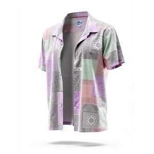 Fresh Prints Shirt Mens Small Purple Bandana All Over Print Drip Street Wear